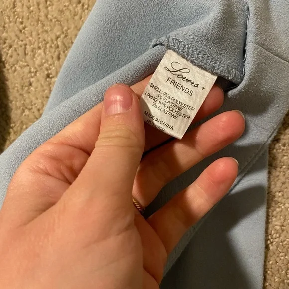 Lovers and Friends Danica silver blue off shoulder maxi gown - Picture 7 of 7